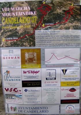 <strong><font size="3" color="#0000ff">VIII MARCHA DE MOUNTAIN-BIKE CANDELARIO 2007</font></strong>