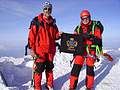 juanchu y mateo en la cima del Mont Blanc